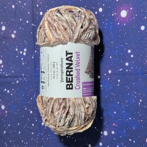 1 Brand New Skein Bernat Crushed Velvet Yarn TOASTED PLUM Discontinued HTF